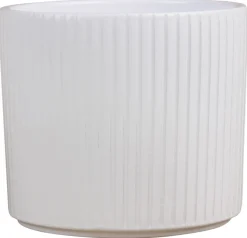 Scan-Pot Krukker|Potteskjuler Pillar Stripes hvid Ø11,5 cm
