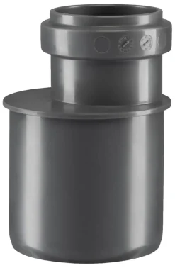 Afløbsrør|PP reduktion høj grå 50 mm x 32 mm