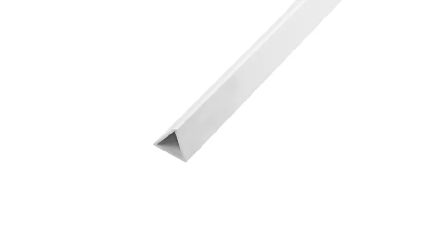 Profillister|Profilliste ombuk trekantet hvid pvc 1000 mm