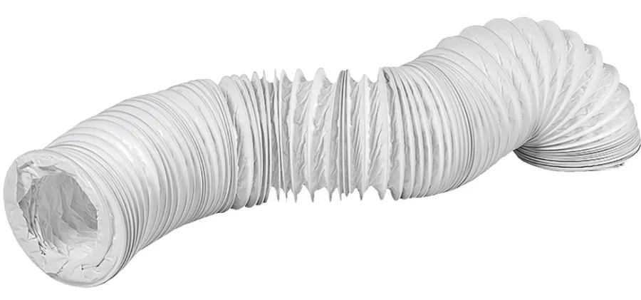 Ventilation|PVC flexslange Ø127 mm x 1 meter hvid