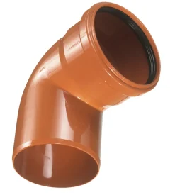 Kloakrør|PVC kloakbøjning 110 mm x 87 gr. rød