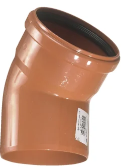 Kloakrør|PVC kloakbøjning 110 mm x 45 gr. rød