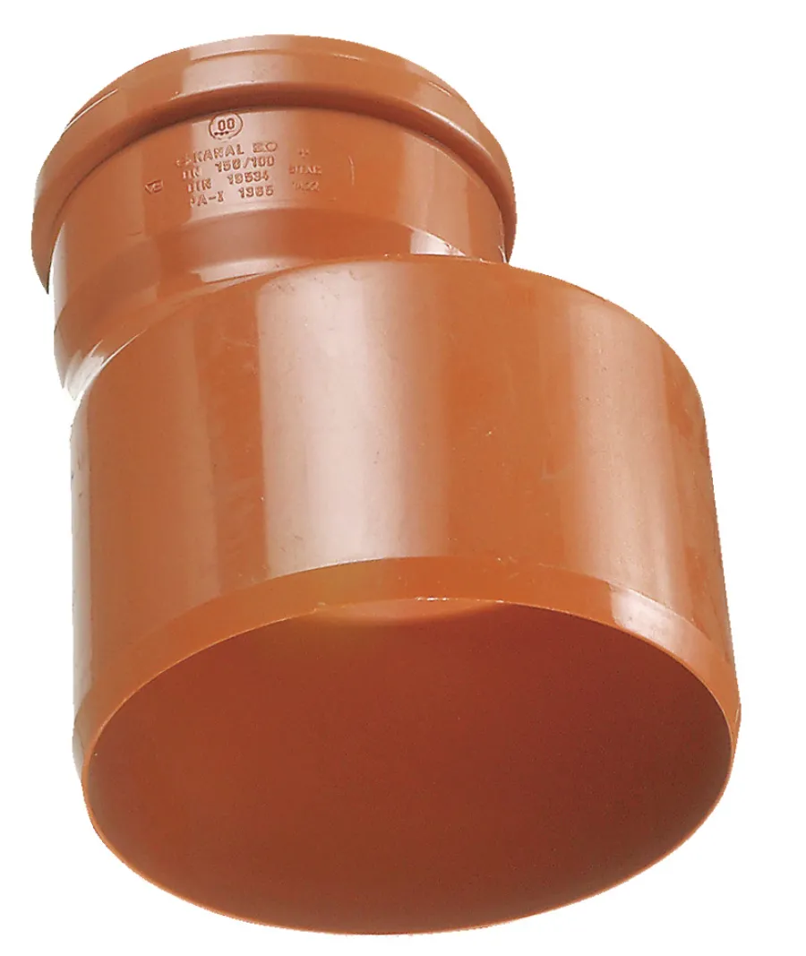 Kloakrør|PVC kloakreduktion høj 160 mm x 110 mm rød