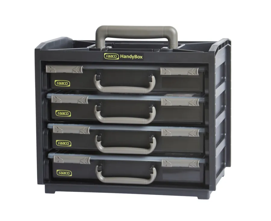 raaco Værktøjskasser|Handybox m/4 sortimentsæsker