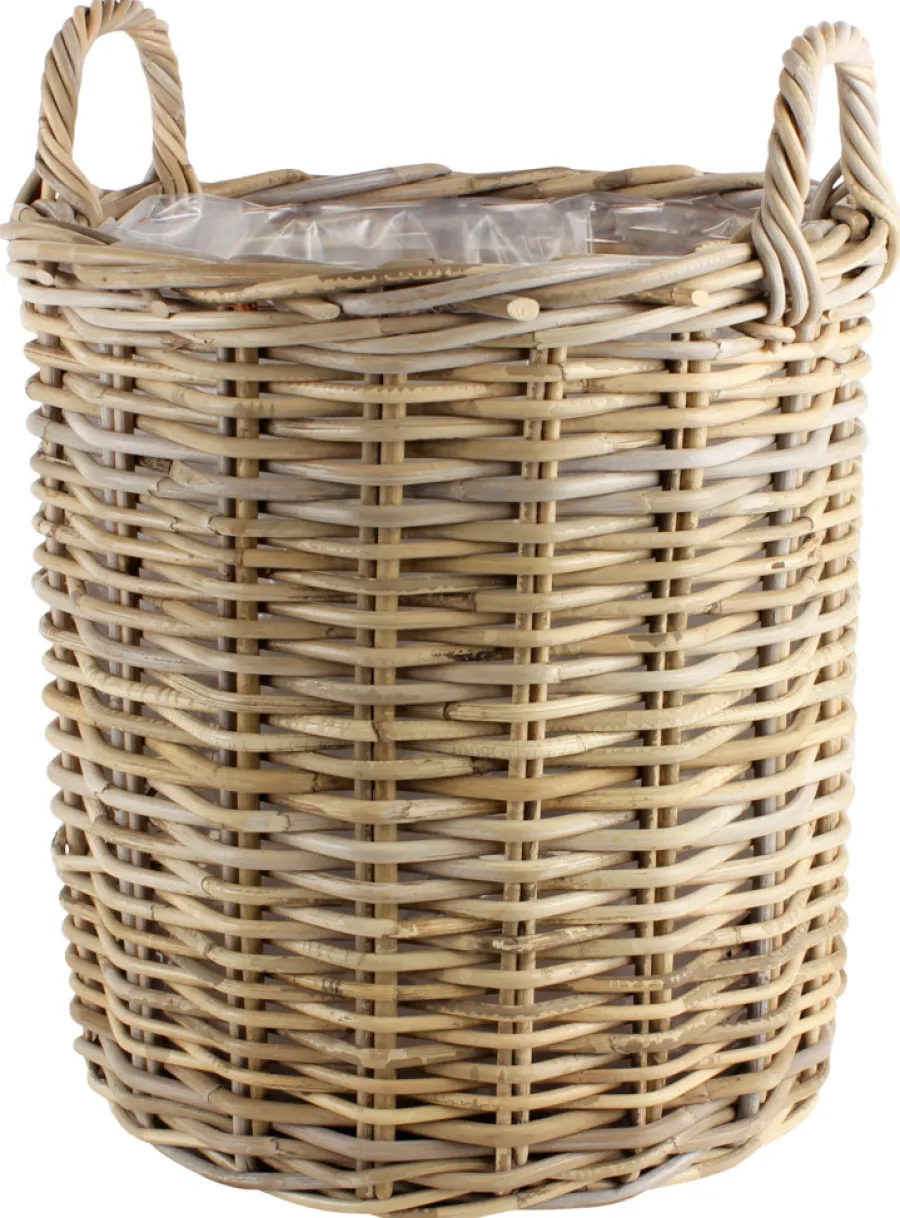 Scan-Pot Krukker|Rattankurv m/plast Ea Ø40 cm