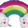 Pynt & Festudstyr|Regnbue folieballon 1 stk. B66 x H40 cm
