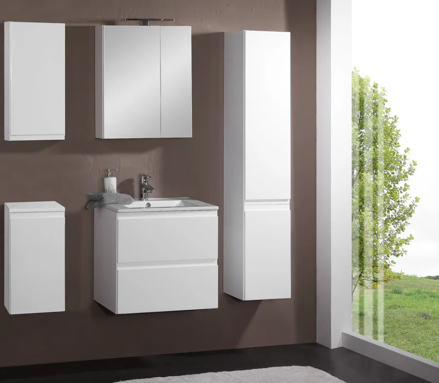 Milobad Badeværelsesmøbler|Reno underskab m/vask 80 cm hvid