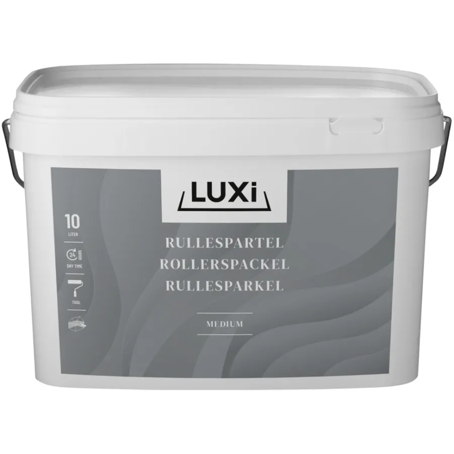 LUXI® Spartelmasse|Rullespartel let 10 liter - Lys grå