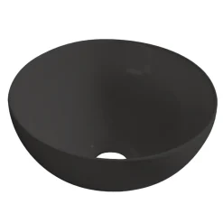 Håndvaske|Rund porcelænsvask fritstående/topmonteret Ø40 cm Sort
