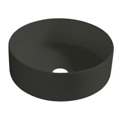 Håndvaske|Rund porcelænsvask fritstående/topmonteret Ø36 cm Sort