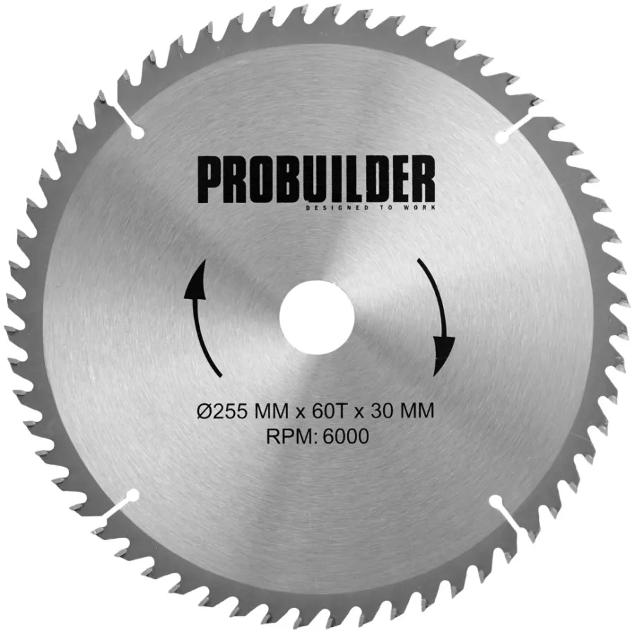 Probuilder Savblade & -Klinger|Rundsavsklinge Ø255 x 30 mm - 60T -