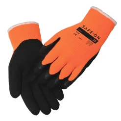 Safe-On Arbejdshandsker|arbejdshandsker vinterforet str. 7 Orange/sort