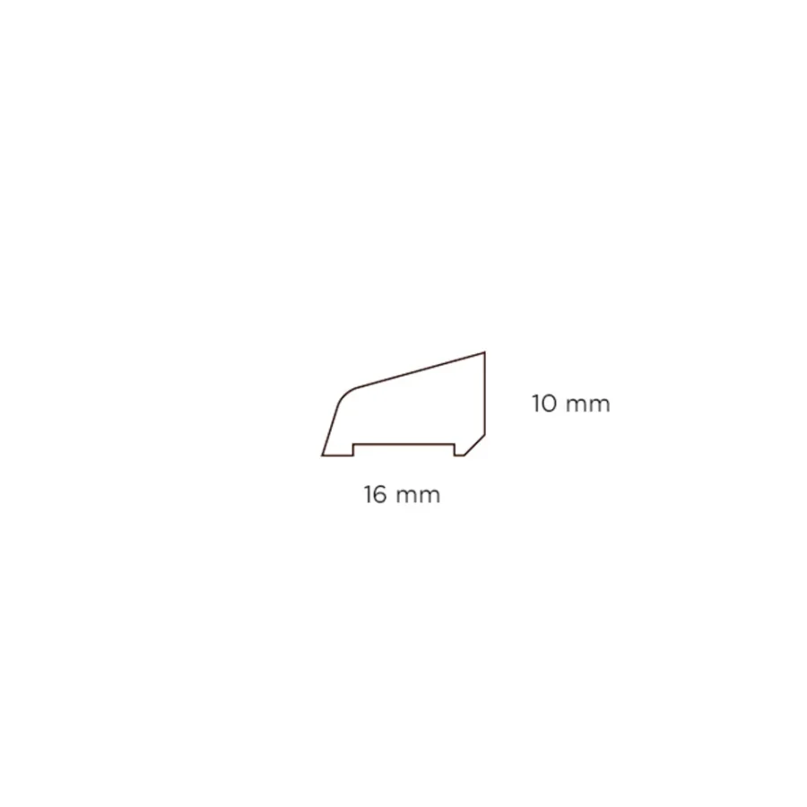 Hornbaek Lister|Sandliste plast alu - 10 x 16 x 3000 mm