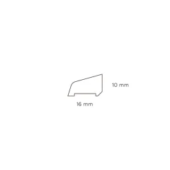 Hornbaek Lister|Sandliste plast lys grå - 10 x 16 x 3000 mm