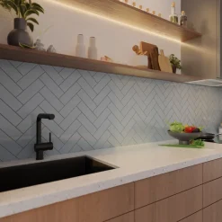 SCG Fliser & Klinker|Brava Gloss fliser blå 60 × 216 mm 76 stk. Blå med glaseret finish