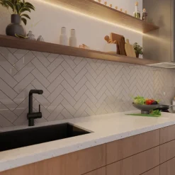 SCG Fliser & Klinker|Brava Gloss fliser grå 60 × 216 mm 76 stk. Grå med glaseret finish