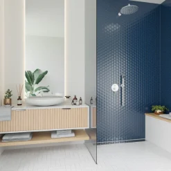 SCG Fliser & Klinker|Mosaik fliser blå 10 net (0,9 m²) Blå med glaseret finish