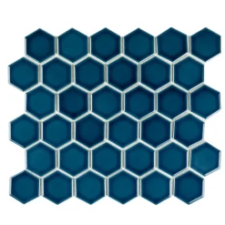 SCG Fliser & Klinker|Mosaik fliser blå 10 net (0,9 m²) Blå med glaseret finish