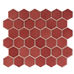 SCG Fliser & Klinker|Mosaik fliser brunrød 10 net (0,9 m²) Brunrød med glaseret finish