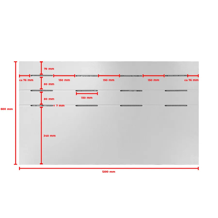 SCG Fibercement|udhængsplade med net 600 x 1200 mm Hvid