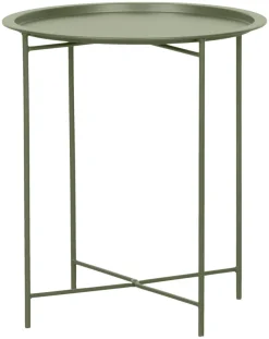 Sunlife® Sæsonafslutning|Haveborde|Sidebord Michigan stål Ø46,8 cm - Olivengrøn