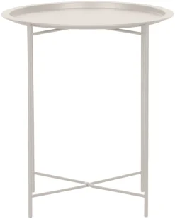 Sunlife® Sæsonafslutning|Haveborde|Sidebord Michigan stål Ø46,8 cm - Sandy grey