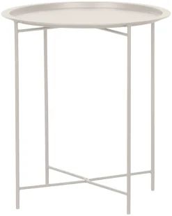 Sunlife® Sæsonafslutning|Haveborde|Sidebord Michigan stål Ø46,8 cm - Sandy grey