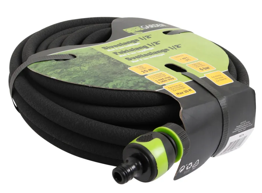 Garden® Haveslanger & Tilbehør|Siveslange 1/2" m/2 lux koblinger 15 meter -