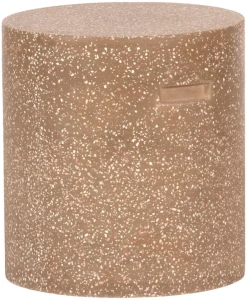 Havestole|Øvrige Havemøbler|Skammel i Ø37 x H40 cm Brun terrazzo