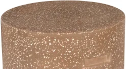 Havestole|Øvrige Havemøbler|Skammel i Ø37 x H40 cm Brun terrazzo