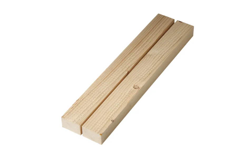 Ubehandlet Træ|Skillerumslægte 38 x 57 x 3000 mm