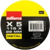 WORK it by millarco Skæreskiver|Skæreskiver til metal Ø115 mm - 5 pak