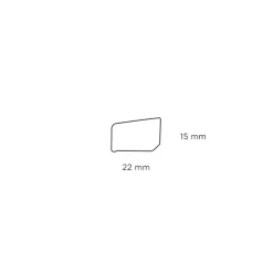 Hornbaek Lister|Skureliste plast hvid - 15 x 22 x 3000 mm
