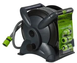 Garden® Haveslanger & Tilbehør|Slangeopruller m/15 m slange, 3 koblinger og pistol