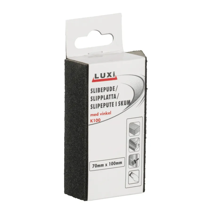 LUXI® Sandpapir|Slibepude korn 100 med vinkel - 70 x 100 mm -