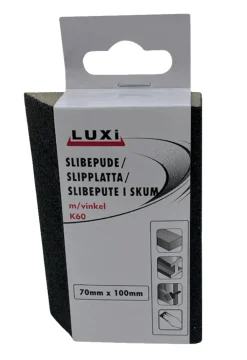 LUXI® Sandpapir|Slibepude m/vinkel korn 60, 70x100 mm -