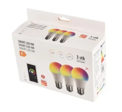Led-Pærer|Smart Pærer|SMART LED-pærer RGBW E27 9 W - 3-pk.
