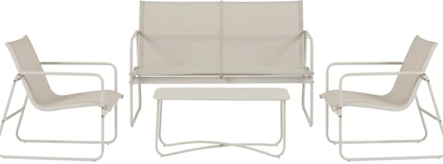 Loungemøbler|Sofasæt i fire dele i farven Sandy Grey
