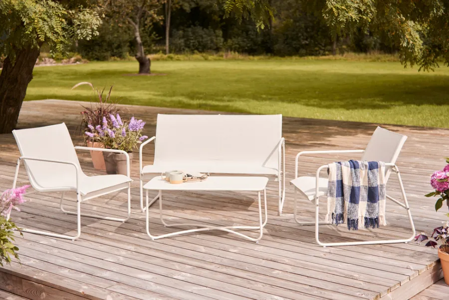 Loungemøbler|Sofasæt i fire dele i farven Sandy Grey
