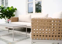 Envy Loungemøbler|Sofasæt m/hynder 4 dele natur -