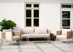 Envy Loungemøbler|Sofasæt m/hynder 4 dele natur -
