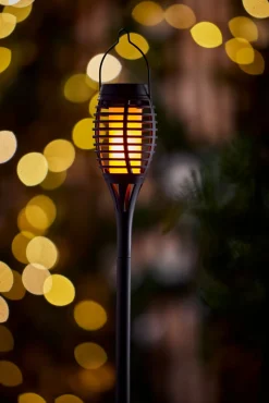 Garden® Sæsonafslutning|Solcellelamper|Solar 3-i-1 flammefakler LED 50 cm 3-pk. - Sort