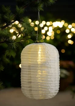 Garden® Sæsonafslutning|Solcellelamper|Solarlanterne aflang Ø24 x H38 cm -