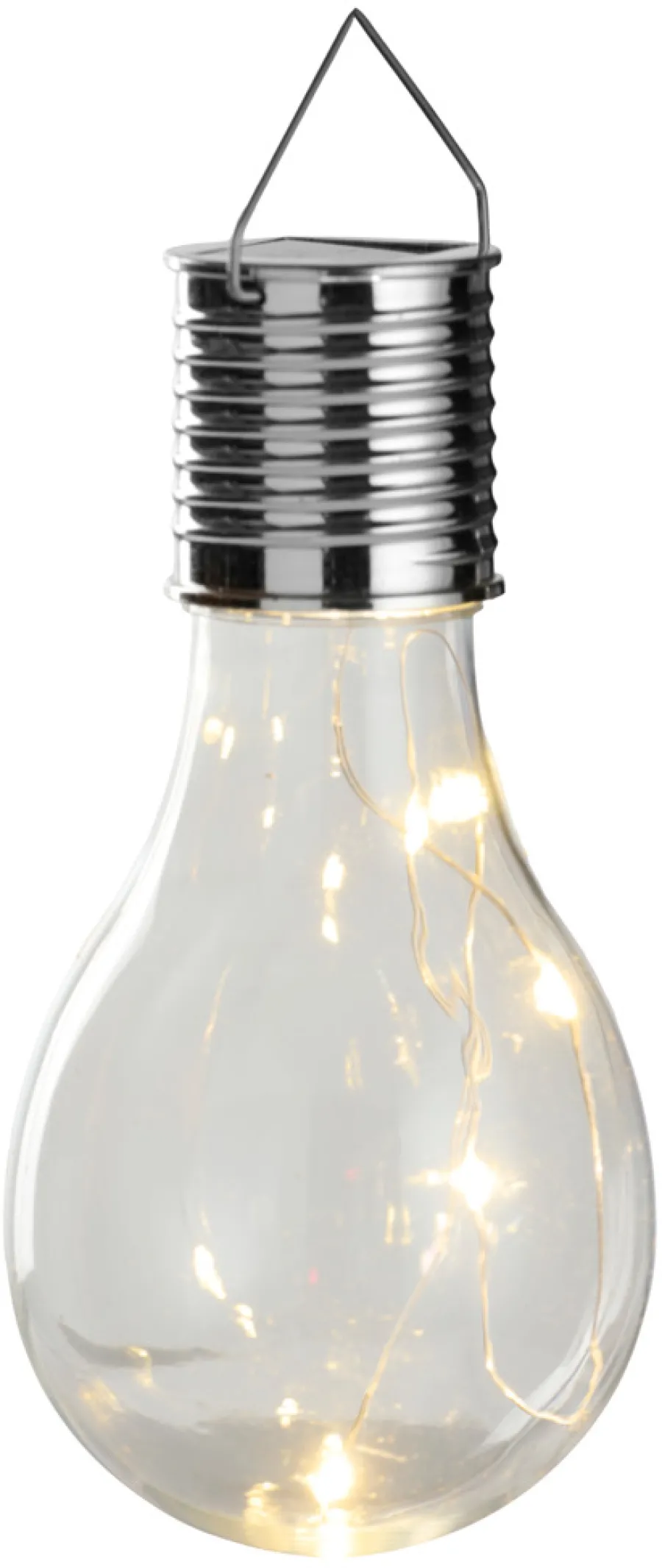 Garden® Sæsonafslutning|Solcellelamper|Solcellepærer plast Ø7,5 cm 4-pk. - Sølv