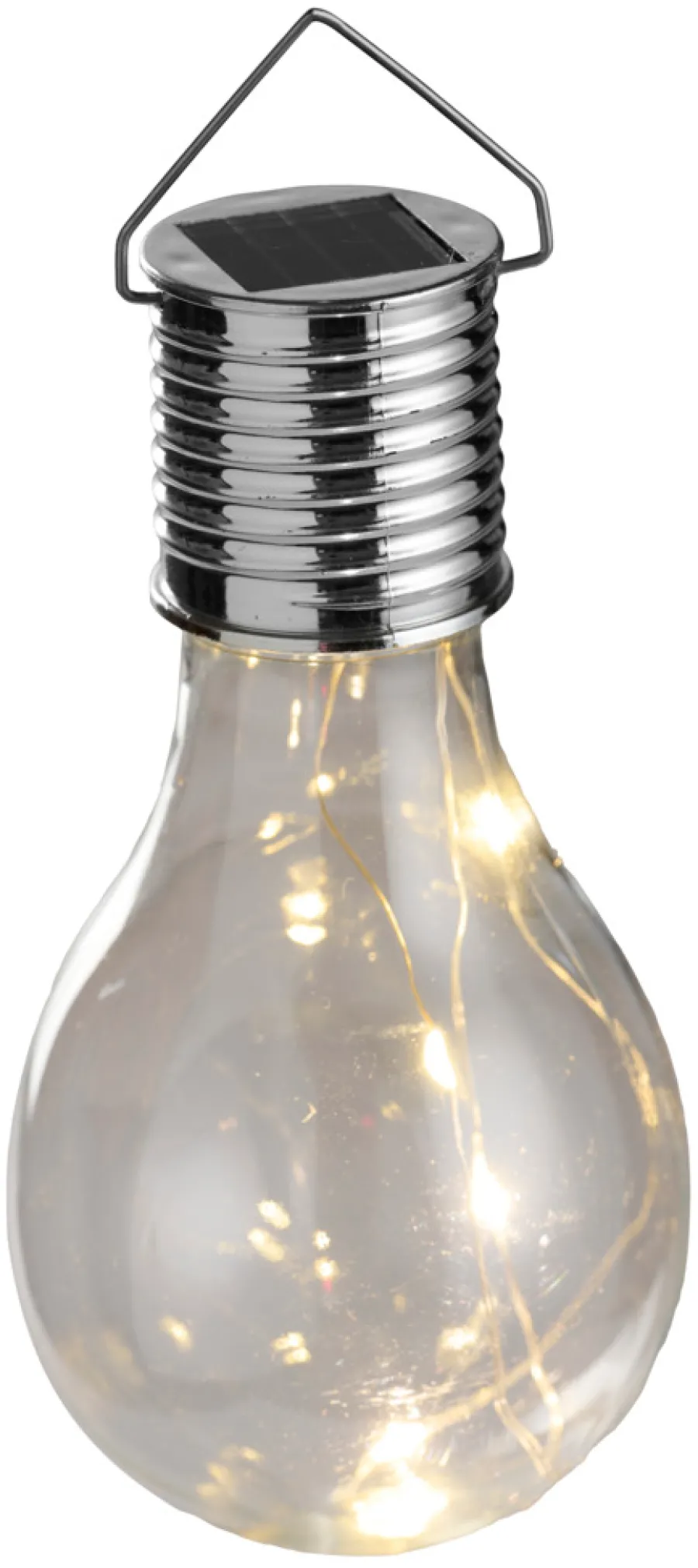 Garden® Sæsonafslutning|Solcellelamper|Solcellepærer plast Ø7,5 cm 4-pk. - Sølv