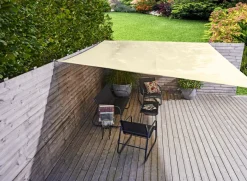 Sunlife® Sæsonafslutning|Parasoller & Markiser|Solsejl Genova firkant 3,6 × 3,6 meter - Beige