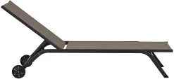 Sunlife® Sæsonafslutning|Solvogne|Solseng Lima 190,8 x 67 x 30 cm - Sort/grå