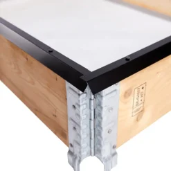 Horton Bedafgrænsning & Minihegn|profil med sneglekant 120 cm Sort