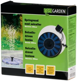 Garden® Sæsonafslutning|Lys & Havedekorationer|Springvand med solceller Ø16 cm -