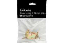 Stakit|Stakitbeslag gulcrom 4 stk.